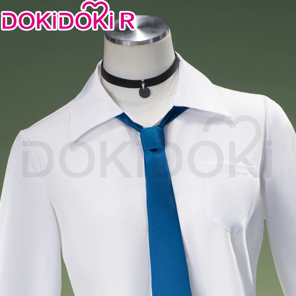 【In Stock】【Size S-2XL】DokiDoki-R Anime Cosplay Costume School Uniform White Blue JK - Image 3