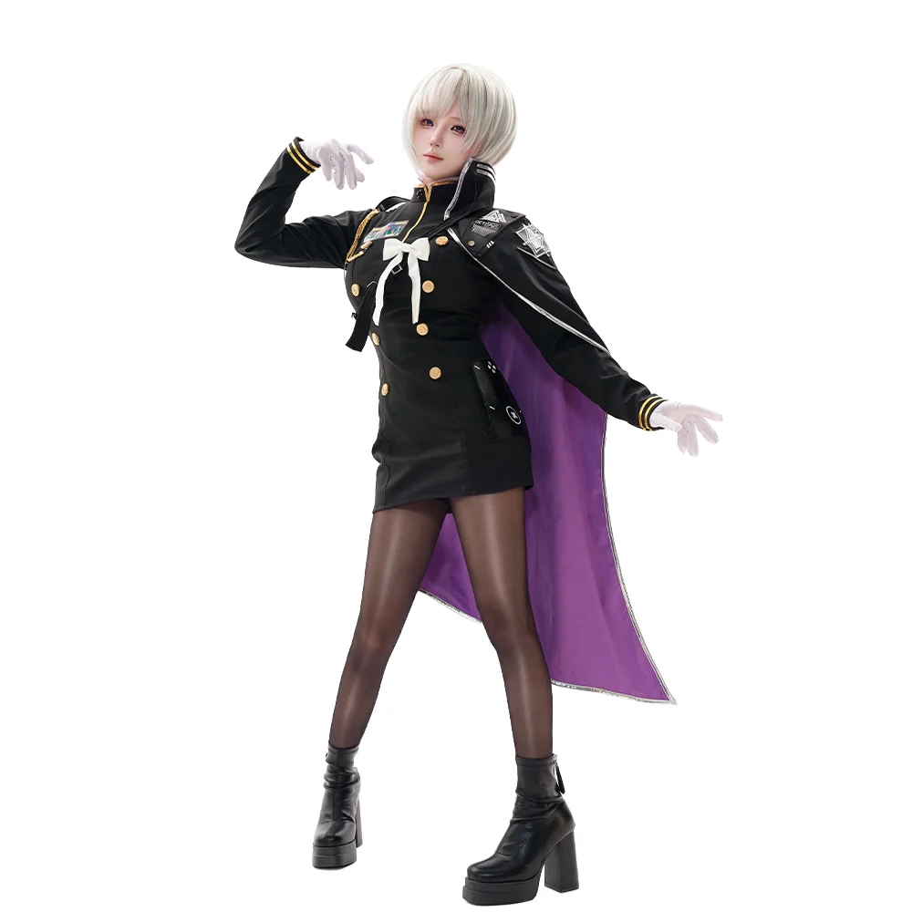 【In Stock】【Size S-2XL】DokiDoki-R Game Cosplay Costume Black Military-style Uniform Set - Image 6