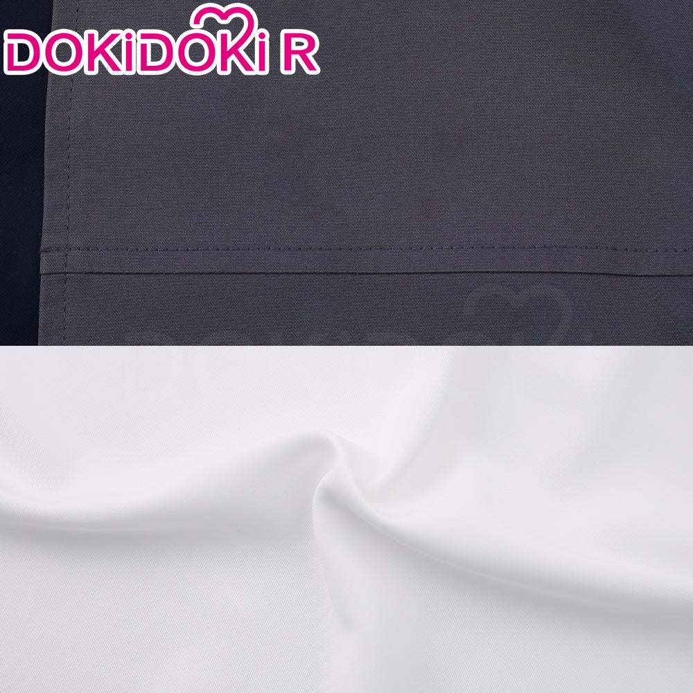 【Partially Ready For Ship】【Size S-2XL】DokiDoki-R Game The Hundred Line Last Defense Academy Cosplay Sumino Takumi Costume Black And White Long-Sleeved Jacket / Wig Red Black Curly Hair - Image 5