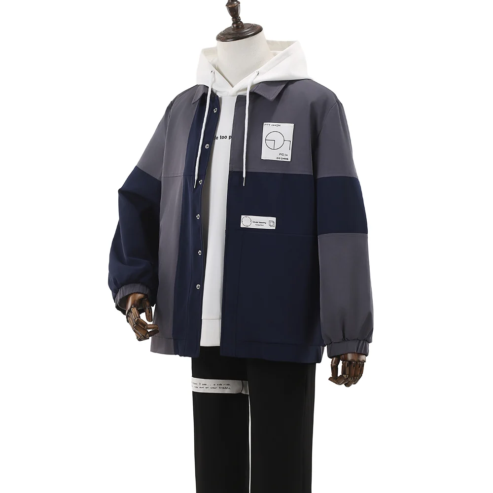 【Partially Ready For Ship】【Size S-2XL】DokiDoki-R Game The Hundred Line Last Defense Academy Cosplay Sumino Takumi Costume Black And White Long-Sleeved Jacket / Wig Red Black Curly Hair - Image 6