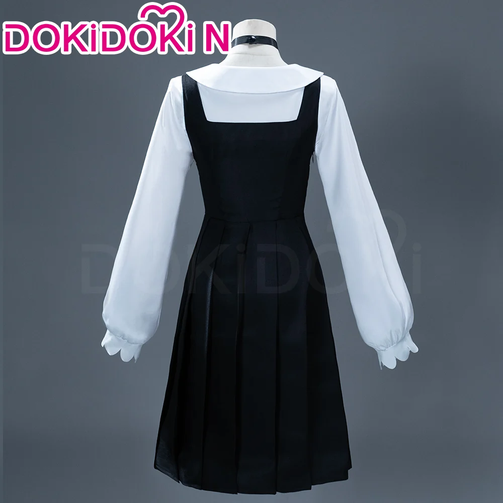 【Partially Ready For Ship】【Size XS-2XL】DokiDoki-N Anime Cosplay Costume White Long Sleeve Blouse Blue / Black Dress - Image 10