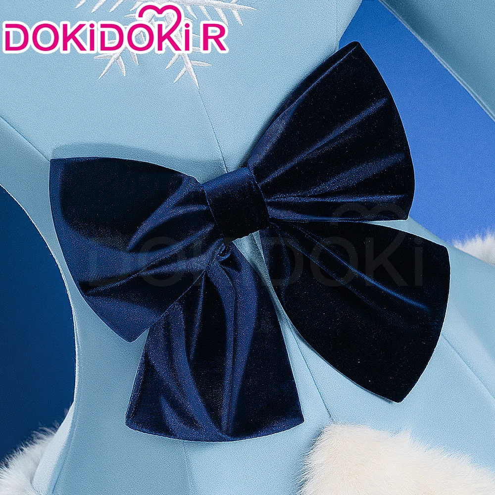 【Size XS-XL】DokiDoki-R Cosplay 2012 Snow Costume Blue Dress Gown - Image 3