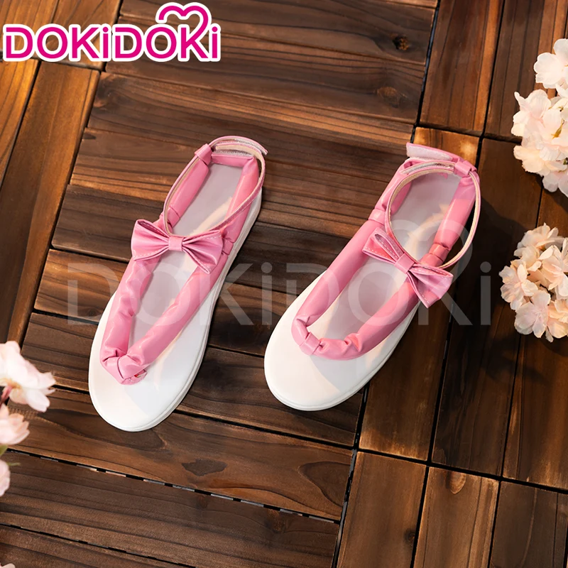 DokiDoki Anime Cosplay Japanese White Pink Shoes - Image 2