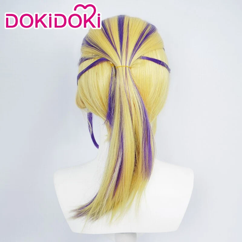 【Last Batch】【Ready For Ship】DokiDoki Anime Cosplay Wig Hair Male Yellow Purple - Image 2