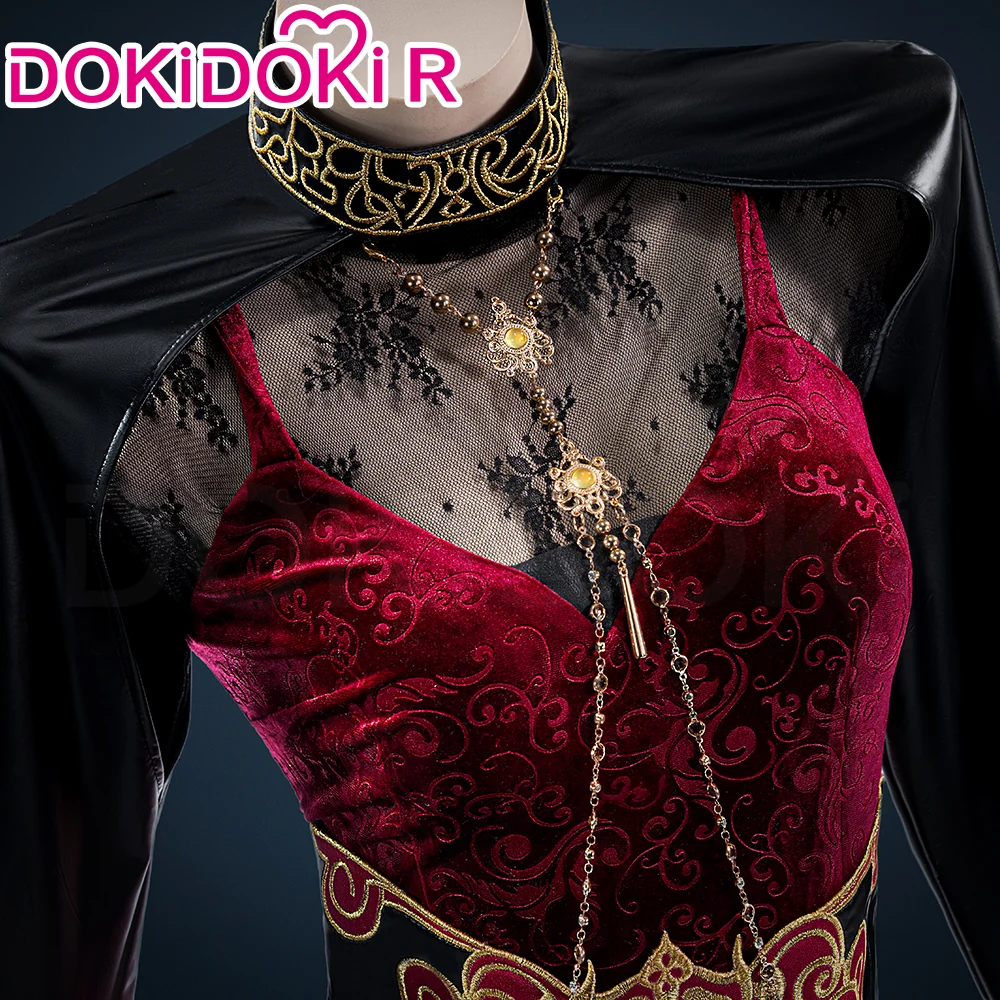 【Ready For Ship】【Size S-3XL】DokiDoki-R Game Cosplay Costume 30th Anniversary Red Form Fitting Dress - Image 3