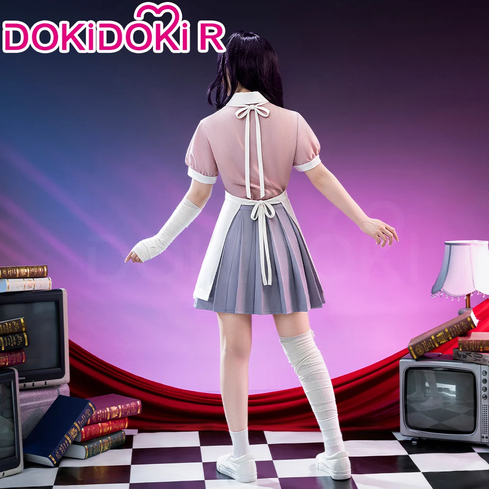【Ready For Ship】【Size XS-XL】DokiDoki-R Game Cosplay Pink Maid Dress Costume Halloween - Image 3