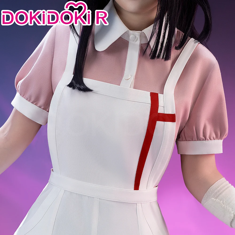 【Ready For Ship】【Size XS-XL】DokiDoki-R Game Cosplay Pink Maid Dress Costume Halloween - Image 4