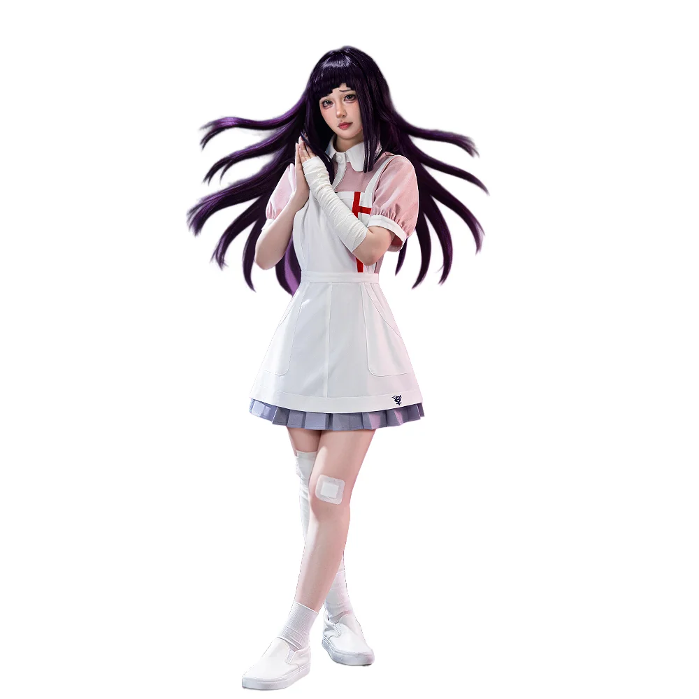 【Ready For Ship】【Size XS-XL】DokiDoki-R Game Cosplay Pink Maid Dress Costume Halloween - Image 5