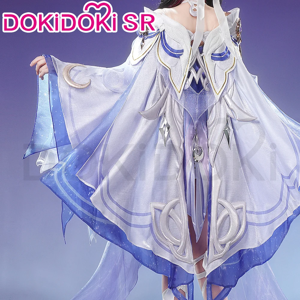 【2 Versions】【Size S-3XL】DokiDoki-SR Game Genshin Impact Cosplay Columbina Costume Moon Maiden Song of the Welkin Moon Nod Krai - Image 3