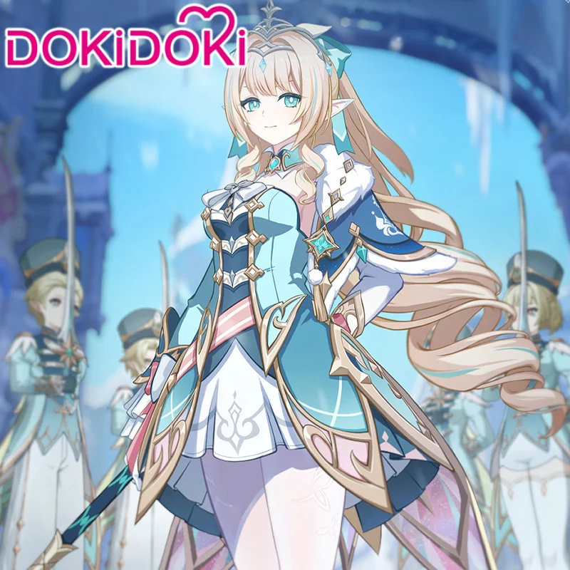 【POLL】$5 Deposit =10% OFF Coupon DokiDoki Game Genshin Impact Cosplay Vesna Costume Snezhnaya Sudden Snow - Image 3