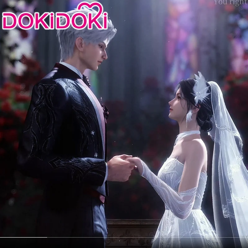 【Confirmed】$5 Deposit = 10% off Coupon DokiDoki Game Love And Deepspace Cosplay Protagonist MC Sylus Costume Alternative Darkborne Wedding Dress - Image 3