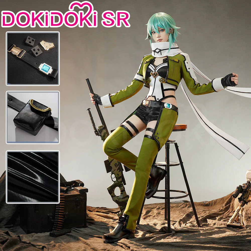 DokiDoki-SR Anime Sword Art Online Cosplay Asada Shino Costume SAO Sinon