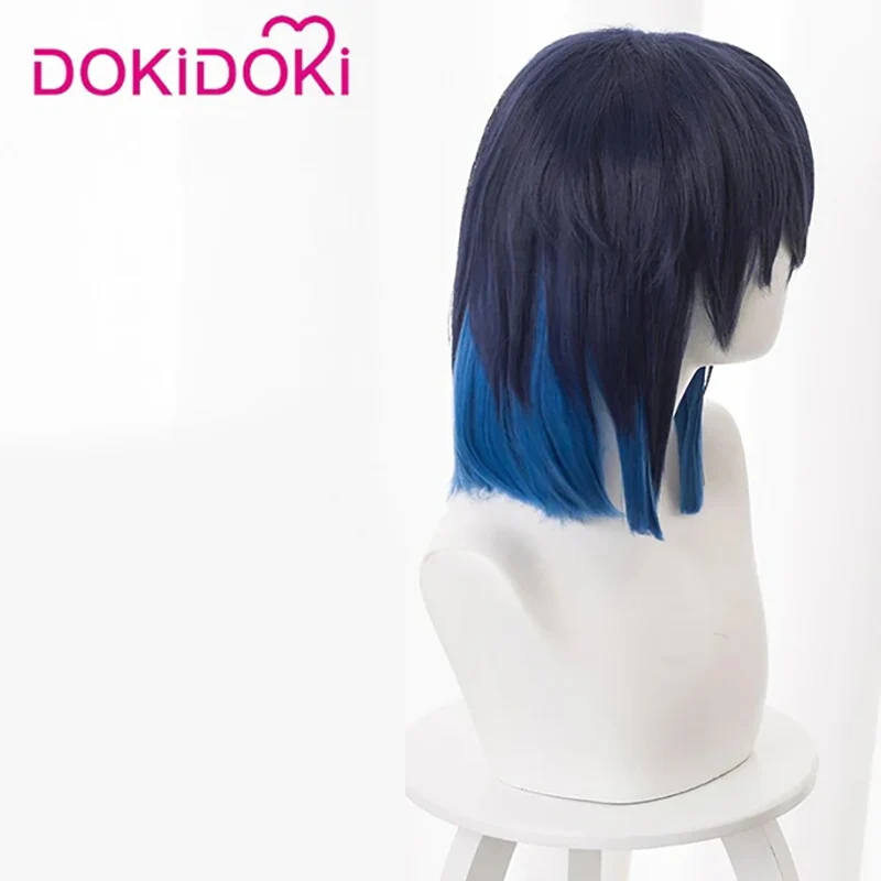 【Ready For Ship】DokiDoki Anime Copslay Wig Hair White & Blue Short Halloween - Image 2