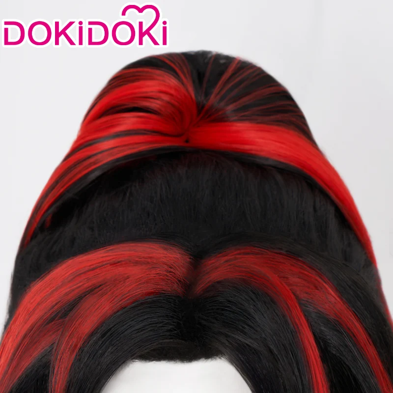 【Ready For Ship】DokiDoki Anime Cosplay  Wig Long Pony Tail Black Red Hair - Image 3