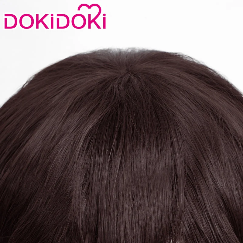 【Ready For Ship】DokiDoki Anime Cosplay Wig Short Curly Brown Hair - Image 4