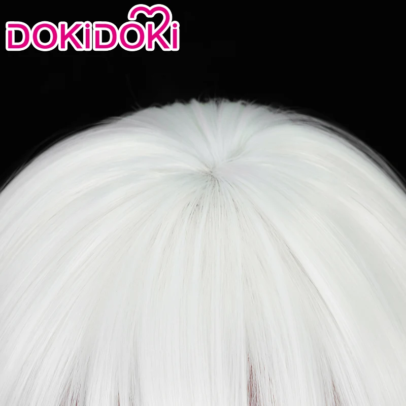 【Ready For Ship】Dokidoki Anime Cosplay Wig Short Straight White Hair - Image 4