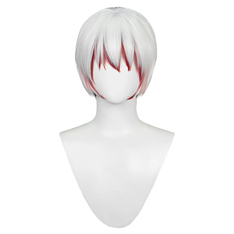 【Ready For Ship】Dokidoki Anime Cosplay Wig Short Straight White Hair - Image 5
