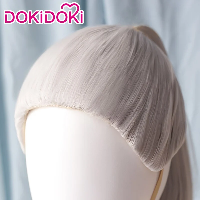 【Ready For Ship】DokiDoki Cosplay  Wig Halloween Silver Ponytail - Image 2