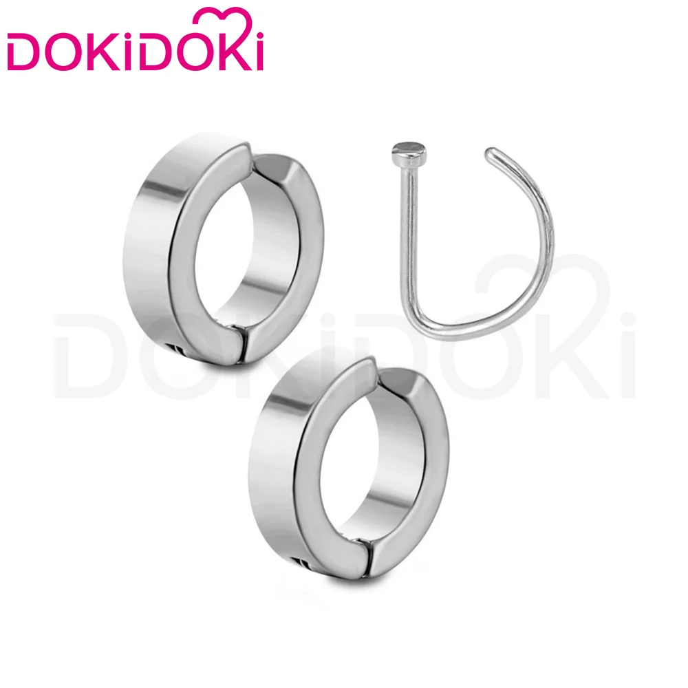 【Partially Ready For Ship】DokiDoki Game Cosplay Cosplay Wig / Earrings / Nose Ring / Tattoo / Goggle Curly Red / Young Version Black-Red / Gradient Color Matching Reverse Warping - Image 14