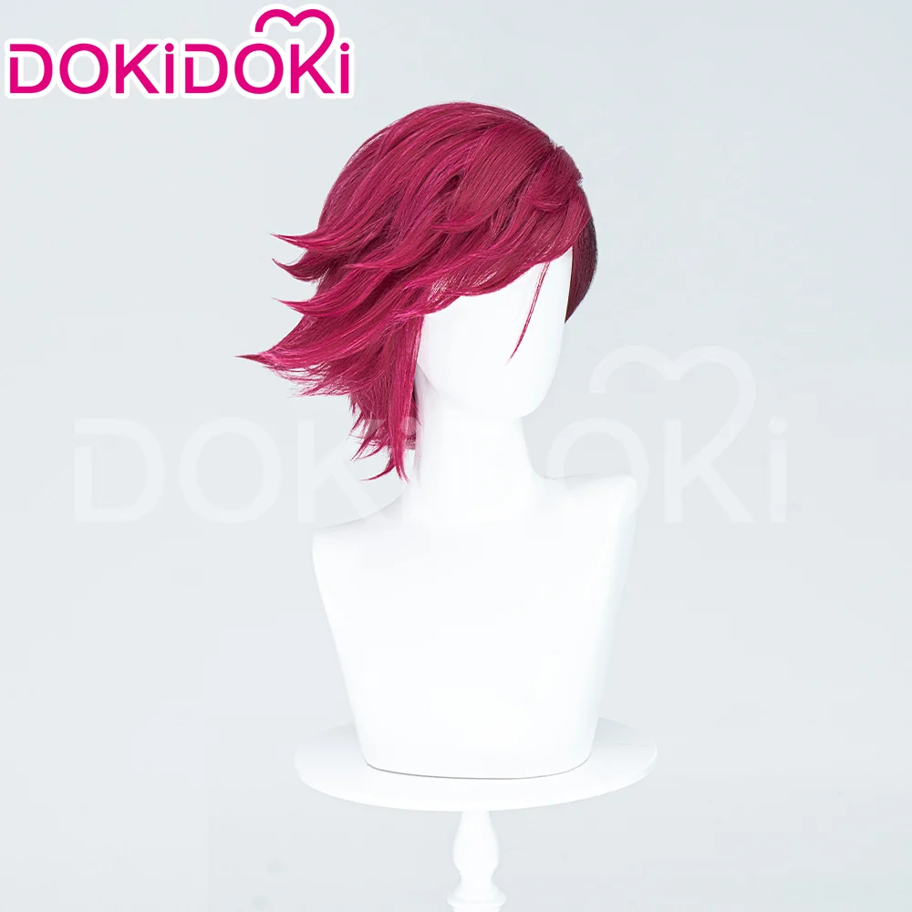 【Partially Ready For Ship】DokiDoki Game Cosplay Cosplay Wig / Earrings / Nose Ring / Tattoo / Goggle Curly Red / Young Version Black-Red / Gradient Color Matching Reverse Warping - Image 6