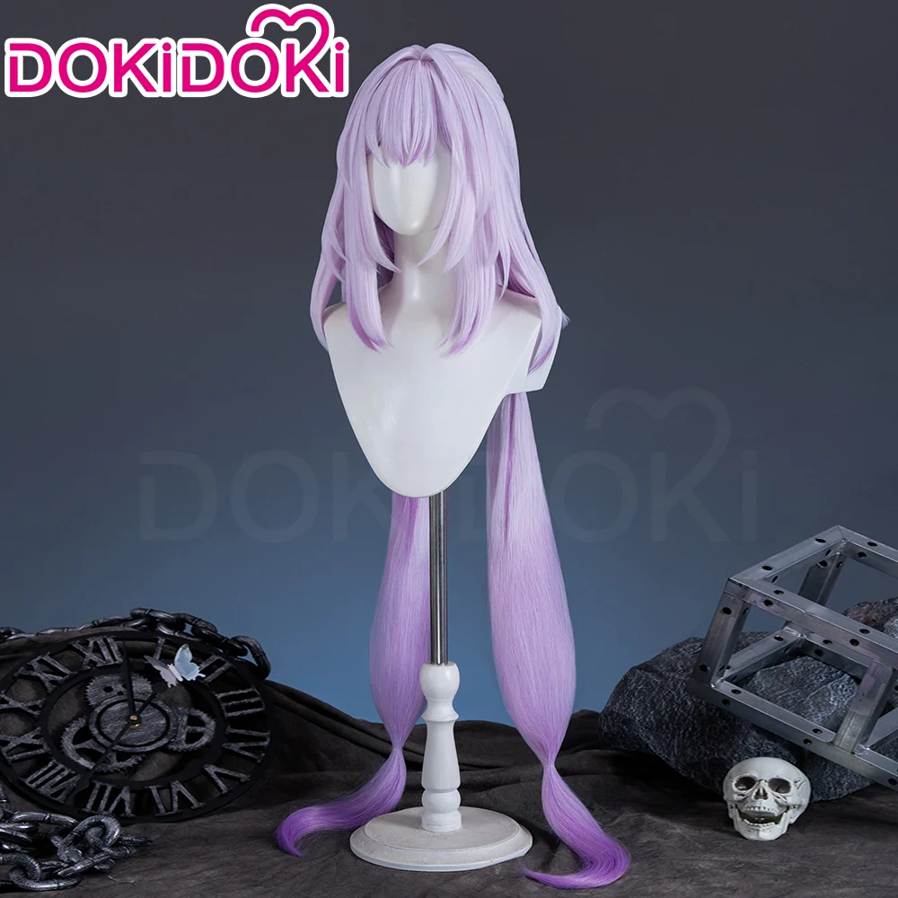 【US/EU Local Shipping】DokiDoki Game Honkai: Star Rail Cosplay Castorice Cosplay Wig Long Straight Purple Hair Twin Ponytails - Image 5