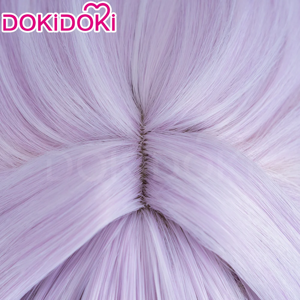 【US/EU Local Shipping】DokiDoki Game Honkai: Star Rail Cosplay Castorice Cosplay Wig Long Straight Purple Hair Twin Ponytails - Image 6