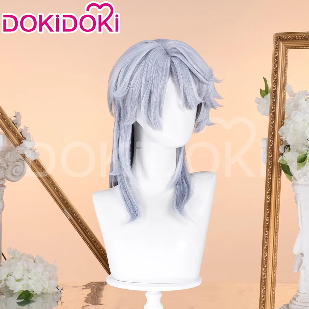 【US/EU LOCAL SHIPPING 】DokiDoki Game Honkai: Star Rail Cosplay Sunday Wig Long Straight Grey Hair - Image 3