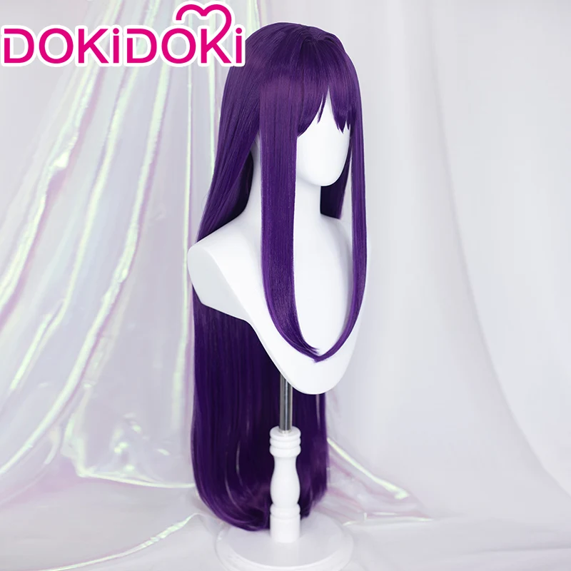 DokiDoki Game Literature Club Cosplay Yuri Cosplay Wig Long Purple Hair DDLC - Image 2