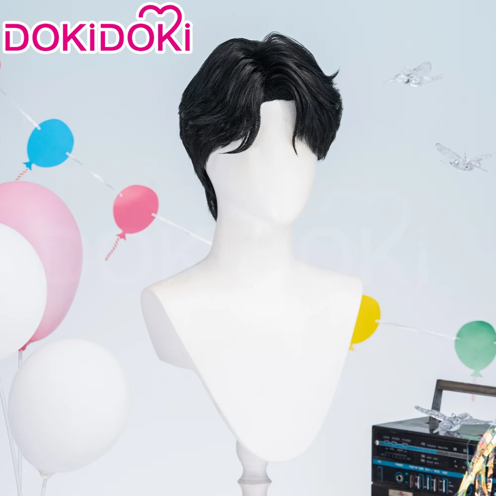 【Ready For Ship】【Last Batch】DokiDoki Movie Anime Cosplay Men Wig / Tattoo / Ear Clips / Earrings / Glasses Short Black Hair - Image 7