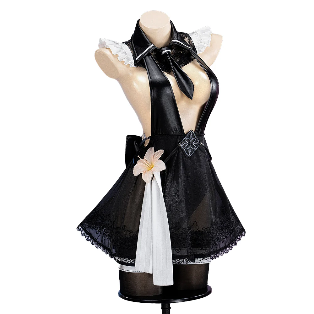 【Ready For Ship】【Last Batch】【Size S-2XL】DokiDoki-R Game Cosplay Costume Black Sexy Summer - Image 11