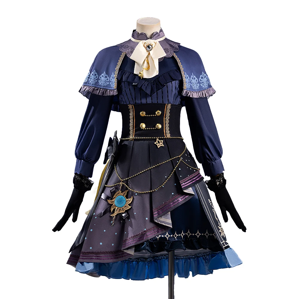 【Size M-2XL】DokiDoki-R Game Cosplay Short Black Dress Costume Twilight Draw - Image 5