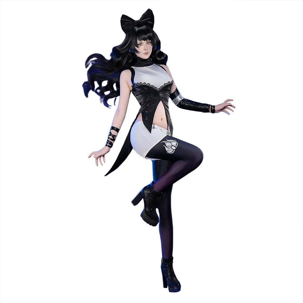 【In Stock】【Size S-2XL】DokiDoki-R Anime Cosplay Cosplay Black Costume / Wig Female - Image 5