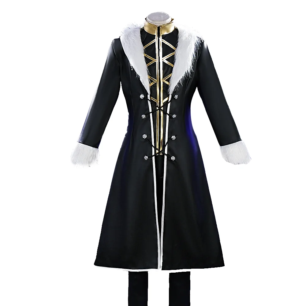 【Size S-2XL】DokiDoki-R Anime Cosplay Costume Black Plush Jacket - Image 5
