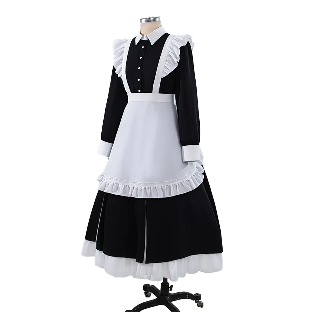 【Size S-2XL】DokiDoki-R Anime Cosplay Costume Maid Dress - Image 5