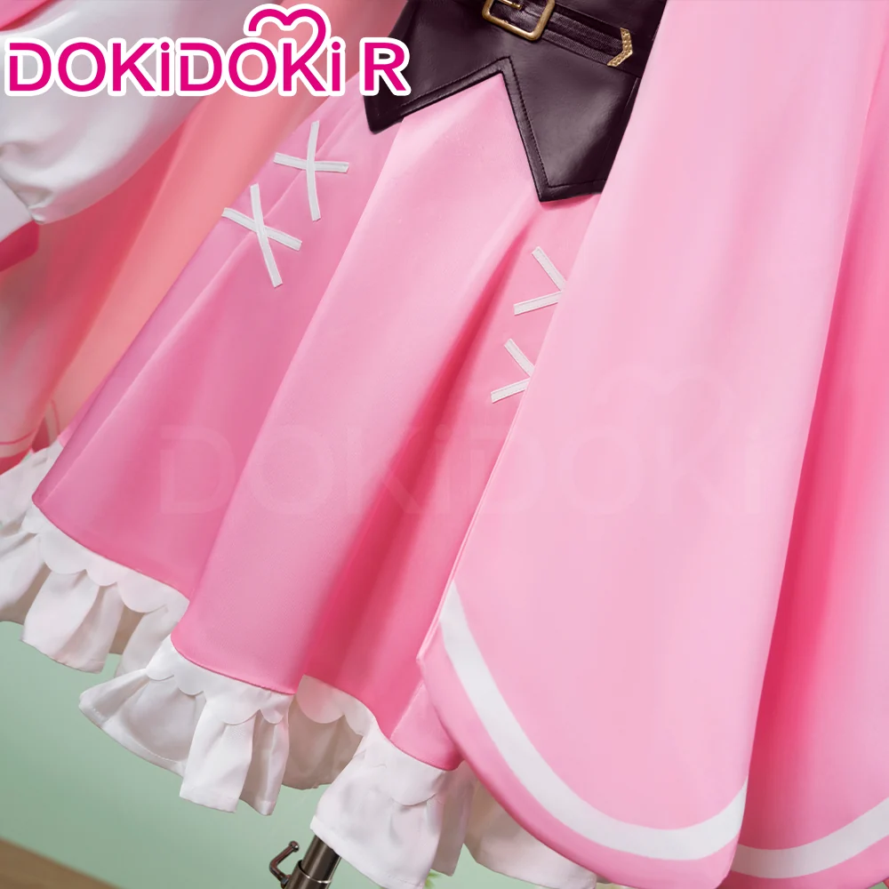 【Size S-3XL】DokiDoki-R Anime Cosplay Costume Pink White Dress - Image 4