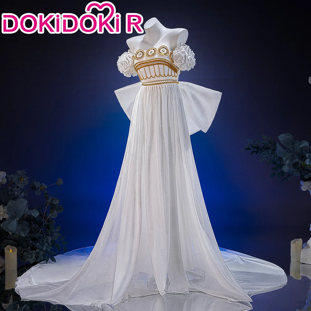 【Ready For Ship】【Last Batch】DokiDoki-R Anime Cosplay Costume Princess White Gold Dress - Image 2