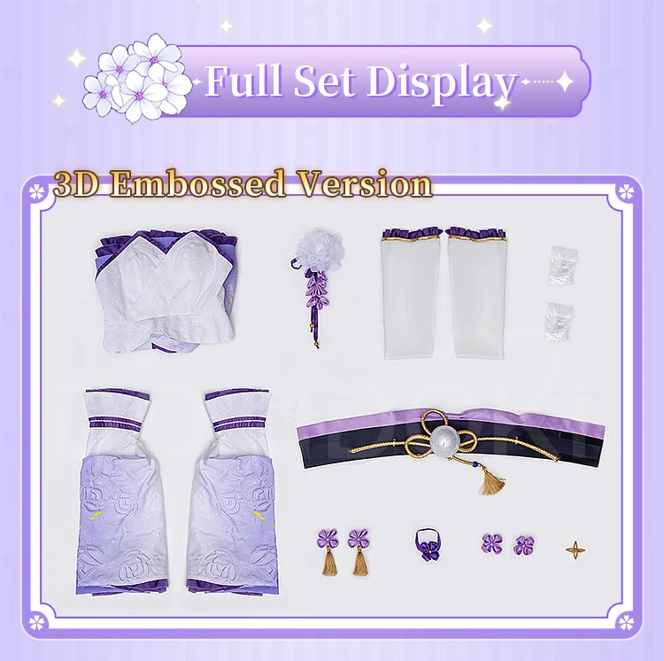【Size S-2XL】DokiDoki-R Anime Cosplay Costume Purple Battle Suit - Image 8