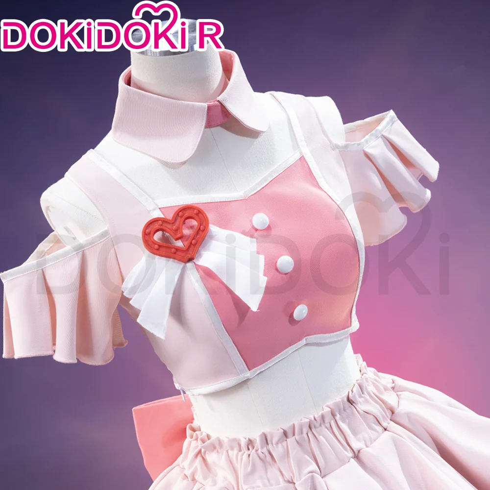 【Size S-2XL】DokiDoki-R Game Cosplay 4.5th Anniversary Costume White Pink Dress Cute Lolita - Image 3