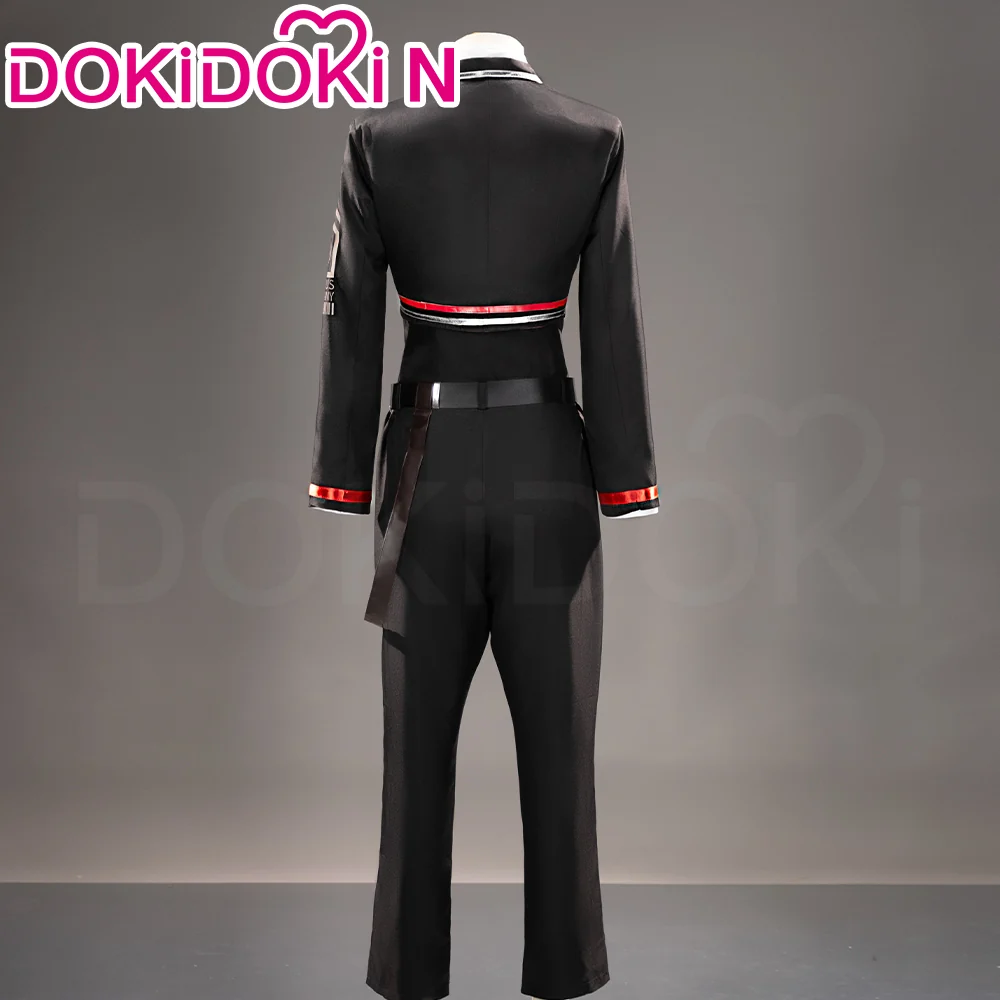 【Size S-2XL】DokiDoki-R Game Cosplay Costume Black Suit - Image 2