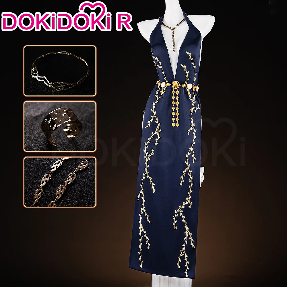 【Ready For Ship】【Size S-2XL】DokiDoki-R Game Cosplay Costume Blue Dress - Image 7