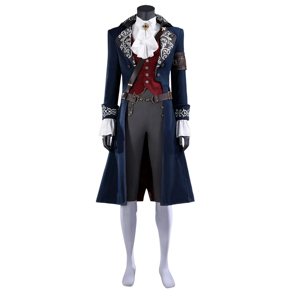 【Size S-3XL】DokiDoki-R Game Cosplay Pinocchioo Costume Navy Red Outfit - Image 6