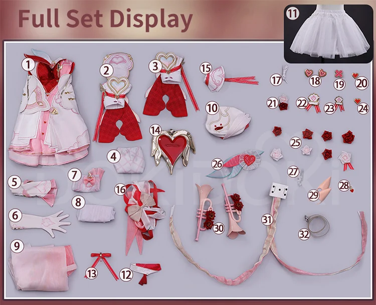 【Size S-2XL】DokiDoki-R Game Honkai Impact 3rd Cosplay Elysia Costume Messenger of Love - Image 7