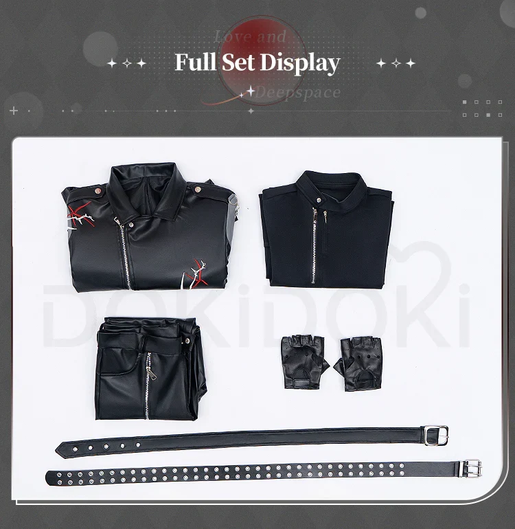 【In Stock】【Size S-2XL】DokiDoki-R Game Love and Deepspace Cosplay Sylus Leather Coat Costume Obsidian Judgment - Image 8