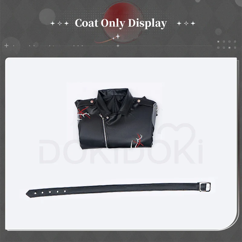 【In Stock】【Size S-2XL】DokiDoki-R Game Love and Deepspace Cosplay Sylus Leather Coat Costume Obsidian Judgment - Image 9