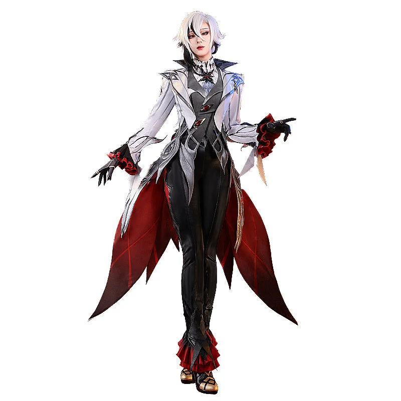 【US/EU LOCAL SHIPPING 】【Size S-2XL】DokiDoki-SR Game Genshin Impact Fontaine Fatui Harbinger Cosplay The Knave Arlecchino Costume / Wig - Image 6