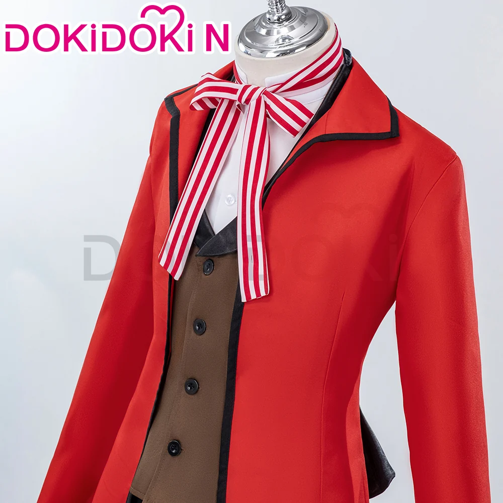 【Size S-3XL】DokiDoki-N Anime Cosplay Greell Sutcliiff Costume Red Suit - Image 3