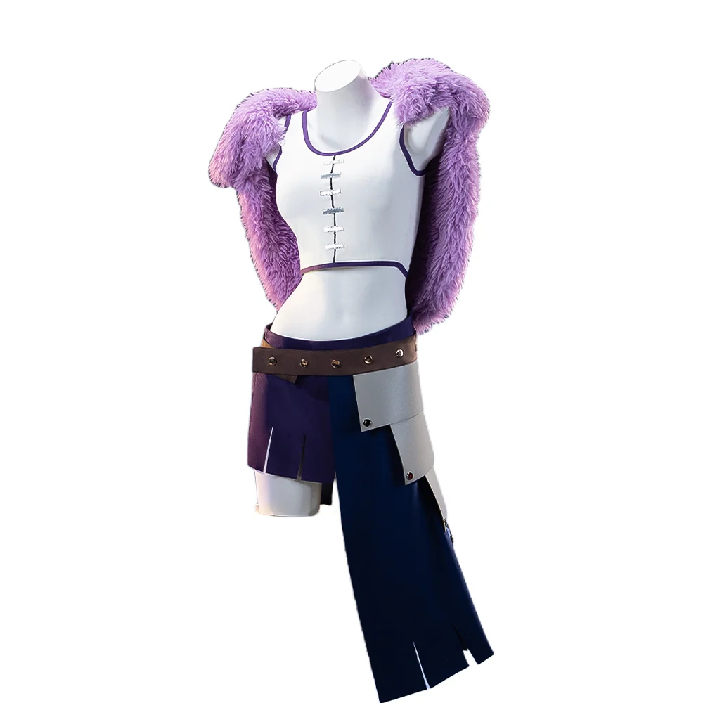 【Size S-3XL】DokiDoki-N Anime Cosplay Giant Purple Dress Costume Warland Kingdom Elbaf - Image 5