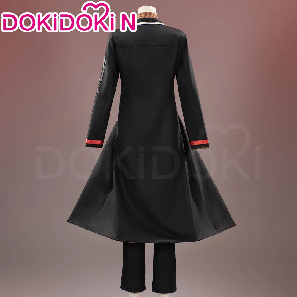 【Size S-2XL】DokiDoki-N Game Cosplay Costume Black Long Coat Brown Inner Suit - Image 2