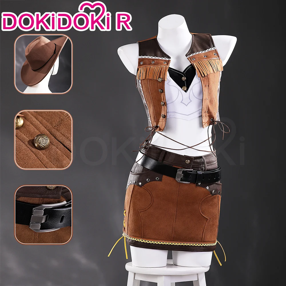 【Size S-3XL】DokiDoki-R Game Cosplay Costume Brown Cowgirl Outfit