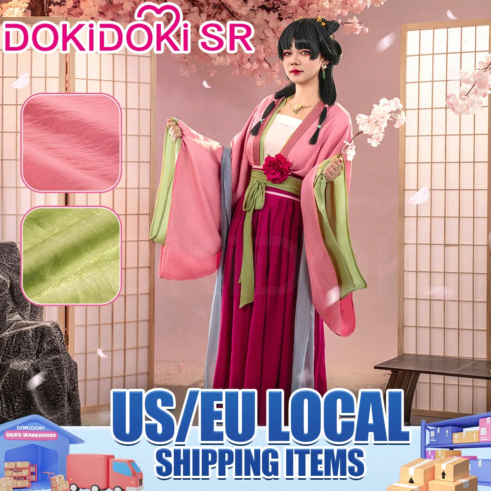 【US/EU LOCAL SHIPPING】【Size S-3XL】DokiDoki-SR Anime The Apothecary Diaries Cosplay Maomao Costume / Wig Mao Mao The Garden Party